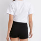 Zip Up High Rise Cheeky Shorts