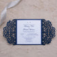 lace laser cut wedding invitation